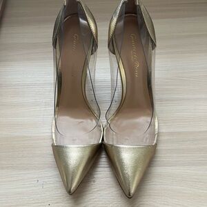 Gianvito Rossi Metallic Gold Heels